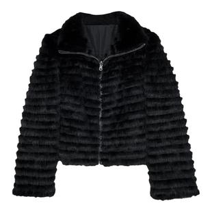 茉萱进口水貂外套2025时尚翻领小香风貂皮大衣女洋气年轻时尚皮草