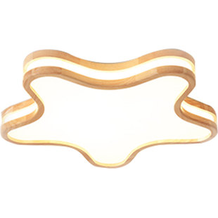 榻榻米房间灯原木奶油风灯客厅灯原木餐厅吊灯实木灯原木风灯具