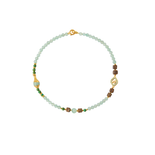 HERBE合璧福禄来瓶步青云春瓶串珠项链天然木石珐琅祥云新年礼物