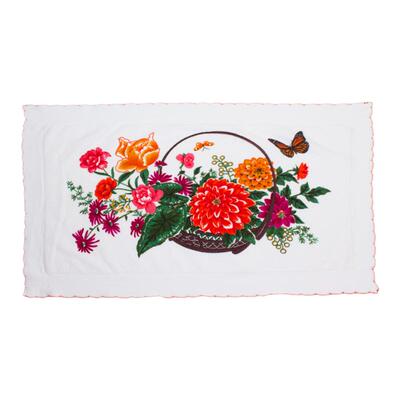 印花纯棉老式枕巾少数民族包头巾