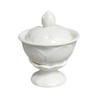 陶瓷高脚水杯莲花圣水供水杯净水杯佛前供奉供佛荷花供杯佛杯茶瓷