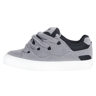 顽刻ollieskate面包鞋深灰色拼接复古BAKE低帮男女秋冬国潮滑板鞋