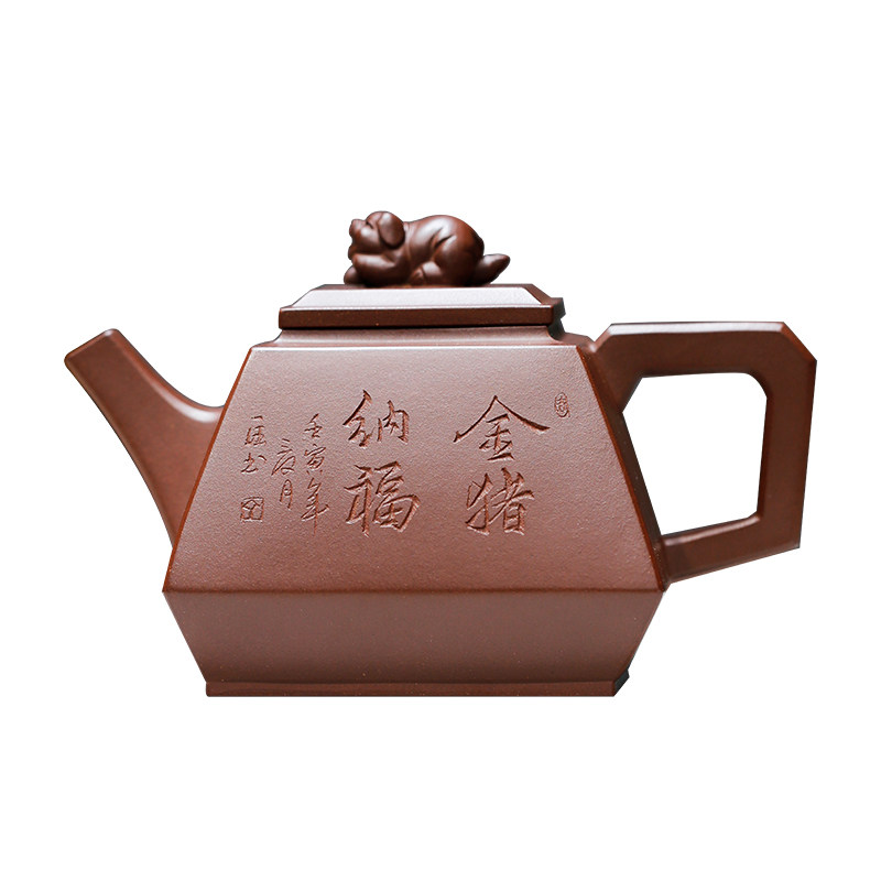 原矿纯全手工高档四方壶