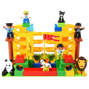 费乐大颗粒积木散件儿童益智拼装玩具滑道滚珠轨道基础配件补充装