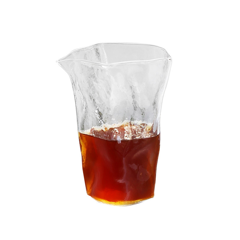 单品手冲咖啡杯日式锤纹分享壶 咖啡店精致玻璃杯 品茗茶杯套装