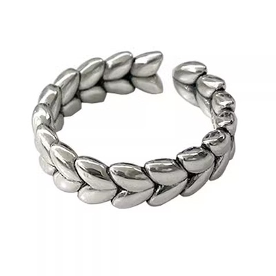 今饰有约女银简约戒指