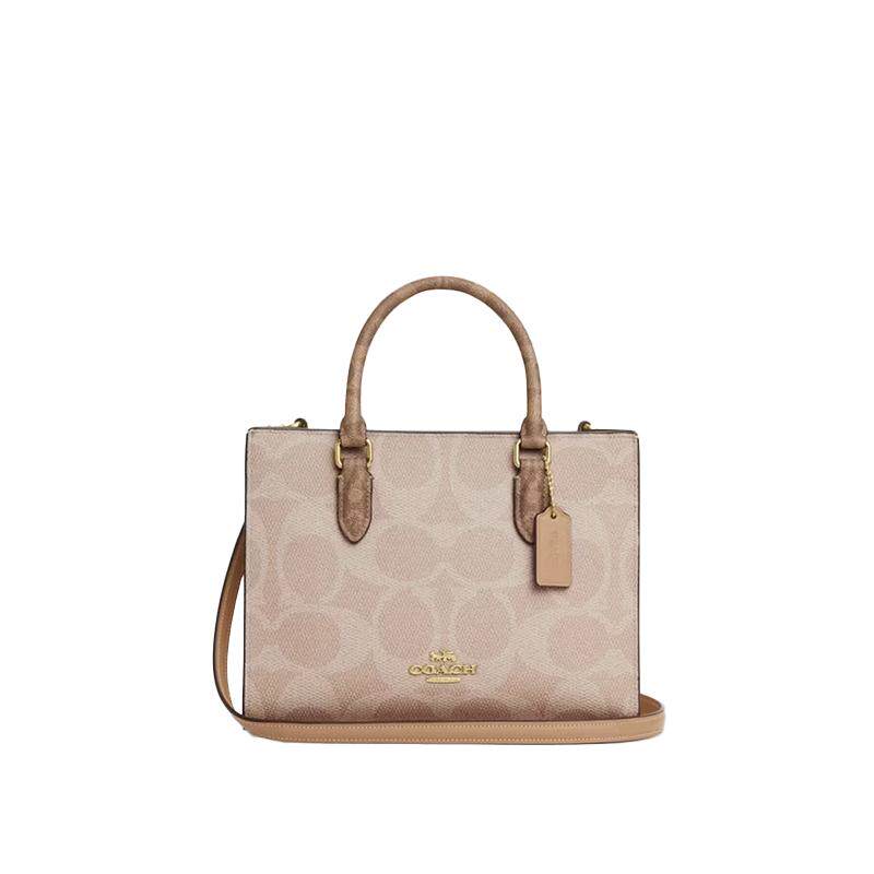 COACH/蔻驰官方 奥莱款女士Maggie老花单肩斜挎手提包托特包CY676