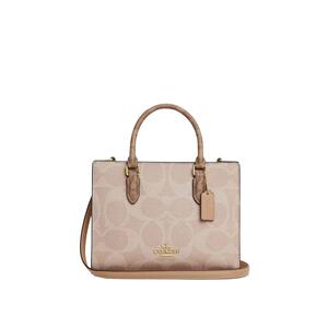 COACH/蔻驰官方 奥莱款女士Maggie老花单肩斜挎手提包托特包CY676