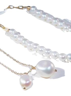 天然淡水珍珠项链锁骨链