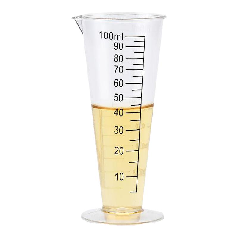 亚克力PC塑料量杯耐高温带刻度100ml1000ml锥形量杯奶茶店专用杯