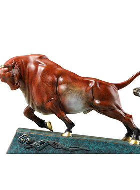 全铜牛摆件鸿运福牛客厅酒柜老板办公室桌面装饰公司乔迁开业礼品