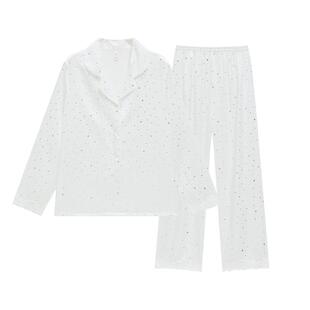 乐姿梦冰丝睡衣女士女款宽松春秋长袖性感夏天大码薄款高级感夏季