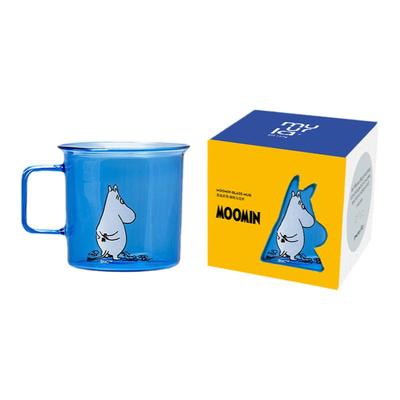 muurla姆明玻璃马克杯透明款儿童水杯原画系列礼盒装牛奶咖啡杯子