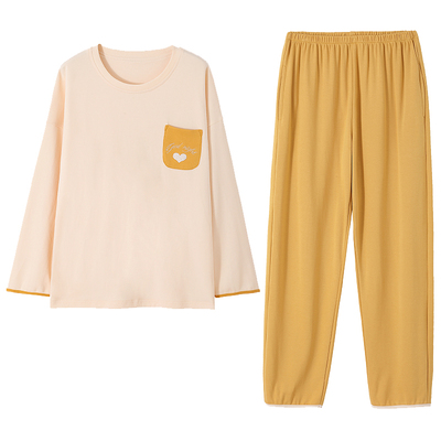 睡衣春秋女款纯棉长袖休闲家居服