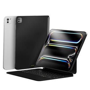 适用2025新款M5苹果iPad Pro11寸妙控键盘air6/4/5单后壳13伴侣12.9防弯10.9磁吸笔槽防摔保护套轻薄2022网红