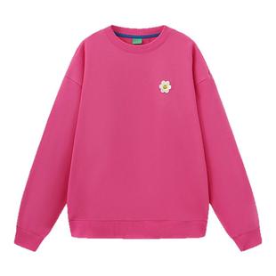 【限时75折】wigglewiggle26年春秋韩系笑脸花多巴胺宽松长袖卫衣