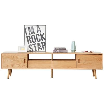 源氏木语加兰实木电视柜原木风