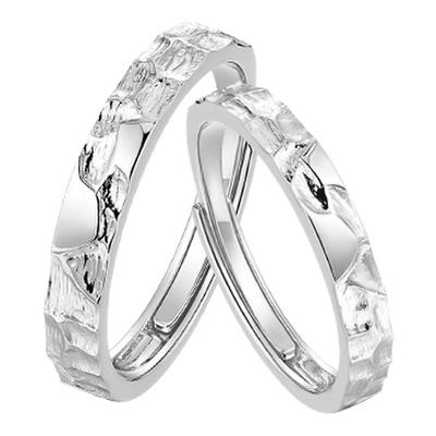 【可刻字】卡蒂罗冰川之约情侣对戒一对戒指纯银生日礼物送女友