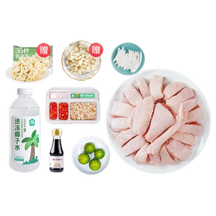 海蓝厨房情侣版海南椰子鸡火锅新鲜文昌鸡母鸡汤散养土鸡半成品菜