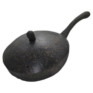 欧洛德万年龙龟养生不粘锅钛金岩铸家用炒锅耐磨电磁炉燃气灶通用