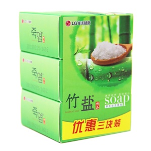LG竹盐草本保湿香皂12块天然矿物