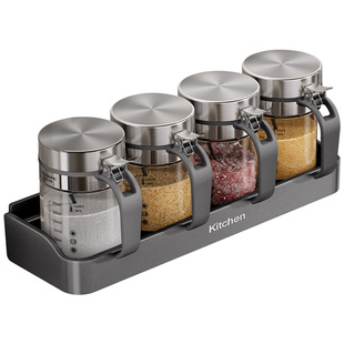 密封盐罐调料罐厨房玻璃调料盒家用调味瓶组合套装味精罐子分装瓶