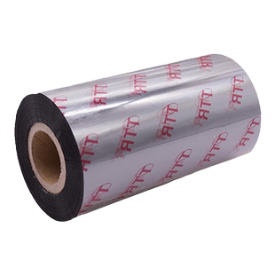 tsc打印机zebra条码打印机全树脂基碳带 40 50 60 70 80 90 100 110*300米亚银标签纸碳带卷耐刮防油防酒精