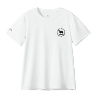 骆驼儿童圆领T恤男女童吸湿速干透气运动上衣童装纯色百搭短袖