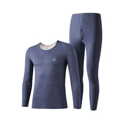 猫人优品德绒圆领男保暖内衣套装