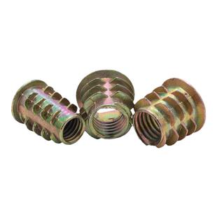锌合金内外牙螺母 沉头内六角带介镶嵌预埋木质板家具螺母 M4-M10