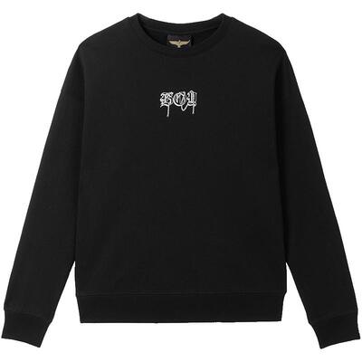 BOYLONDON春季男女同款潮牌设计感上衣圆领套头长袖卫衣N03045