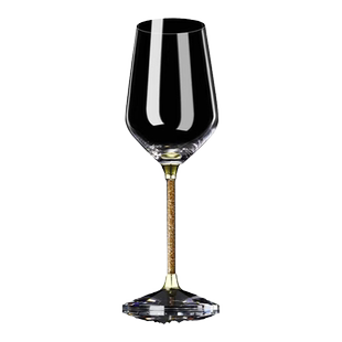 红酒杯水晶玻璃金箔红酒杯欧式钻石杯架醒酒器家用酒宴红酒杯套装