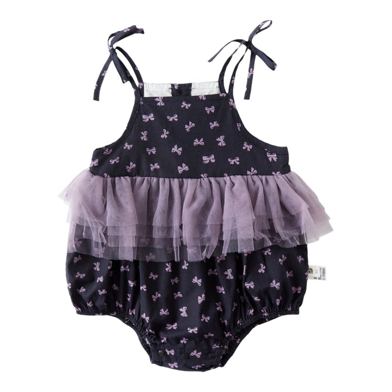 女童吊带连体衣夏装纯棉三角哈衣