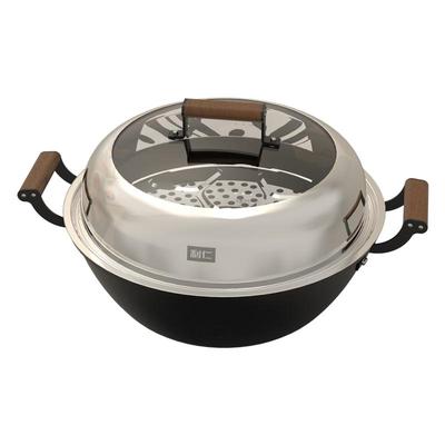 【优质精铁】利仁无涂层双耳炖锅