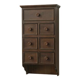 闻森中古实木吊柜墙壁柜小法式复古客厅玄关挂墙上小众装饰收纳柜