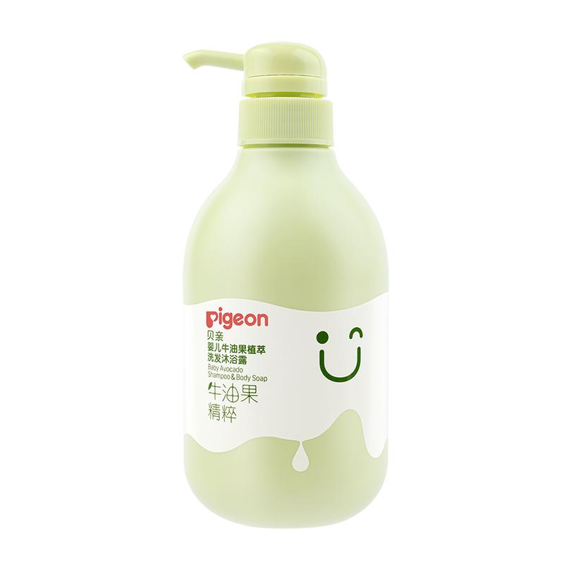 【自营】Pigeon贝亲儿童牛油果植萃婴儿洗发水沐浴露二合一480ml