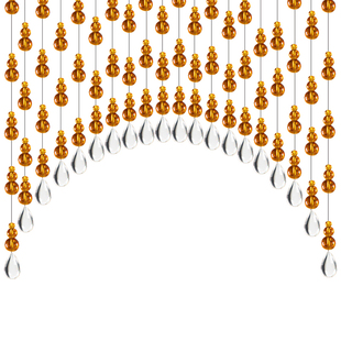 葫芦风水门帘水晶珠帘隔断帘客厅成品卫生间玄关挂帘家用装饰帘子