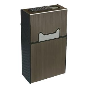 充电烟盒打火机一体防风大容量20支装翻盖抗压防潮磁扣便携烟盒子