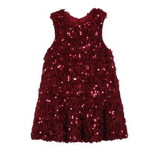 NORNOR陈大猪女童红色连衣裙圣诞穿搭礼服新年拜年服儿童公主裙子