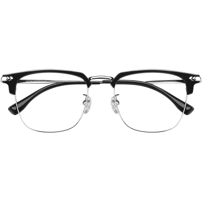 蔡司纯钛半框眼镜男可配度数蓝光