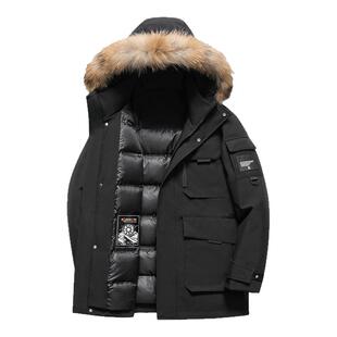 雪中飞工装派克羽绒服女款2025冬季新款宽松百搭户外极寒保暖外套