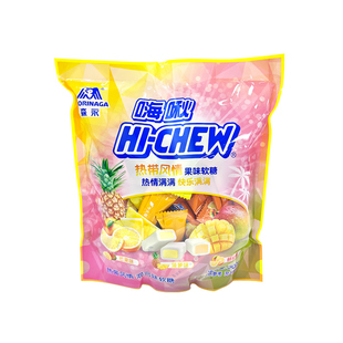 森永嗨啾HI-CHEW水果果汁软糖芒果鲜橙菠萝300g儿童糖果婚庆喜糖
