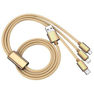 一拖三数据线快充三合一充电线器套装带usb插头多功能车载适用于华为vivo小米oppo苹果type-c安卓手机加长2米