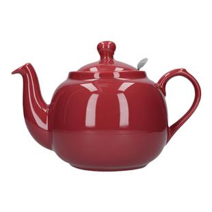 London Pottery 英式田园红色进口轻奢茶壶咖啡花茶陶瓷壶带滤网