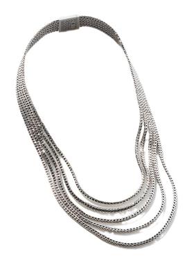 JOHNHARDY女款叠戴链节银项链