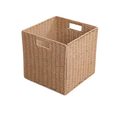 可折叠纸藤收纳箱卧室客厅杂物