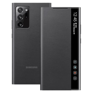 适用于三星note20ultra手机壳翻盖式Note10+手机套智能视窗镜面保护壳note10十plus皮套全包防摔简约商务男女