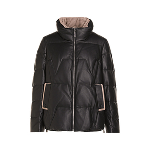 JESSIE绵羊皮羽绒服女冬季新款保暖防风90鸭绒短款皮革外套2025年