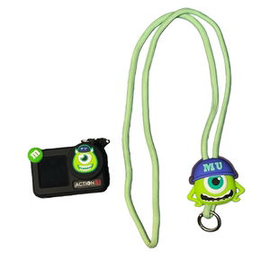 绿色大眼怪适用大疆Action6/5pro/4/3运动相机保护套硅胶挂绳防刮