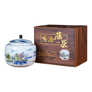 恩施藤茶湖北特产龙须芽尖腾莓霉茶土家硒茶官方旗舰店礼盒装250g